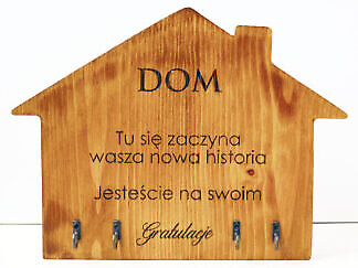 Drewniany wieszak na klucze